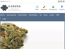 Tablet Screenshot of karunahealthfoundation.com